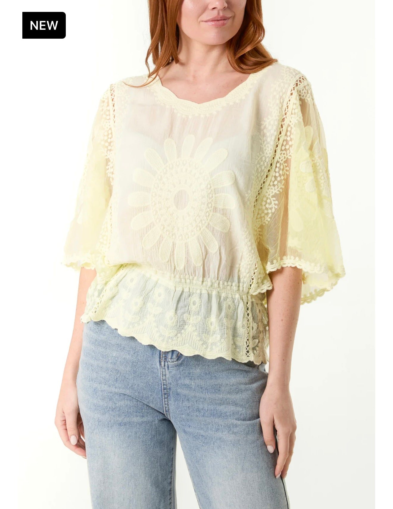 LEMON BUTTERFLY TOP